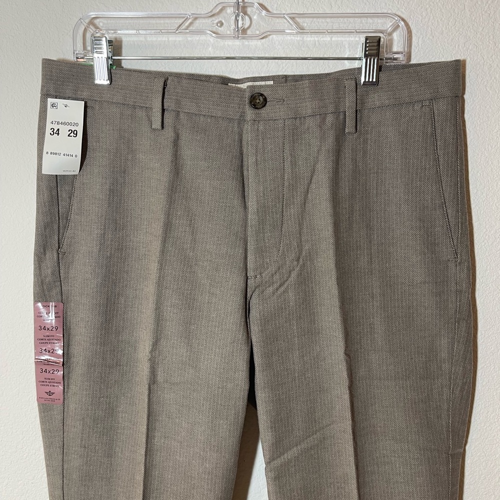 Dockers Gray Dress Pants Classic Flat-Front Design - Picture 9 of 11